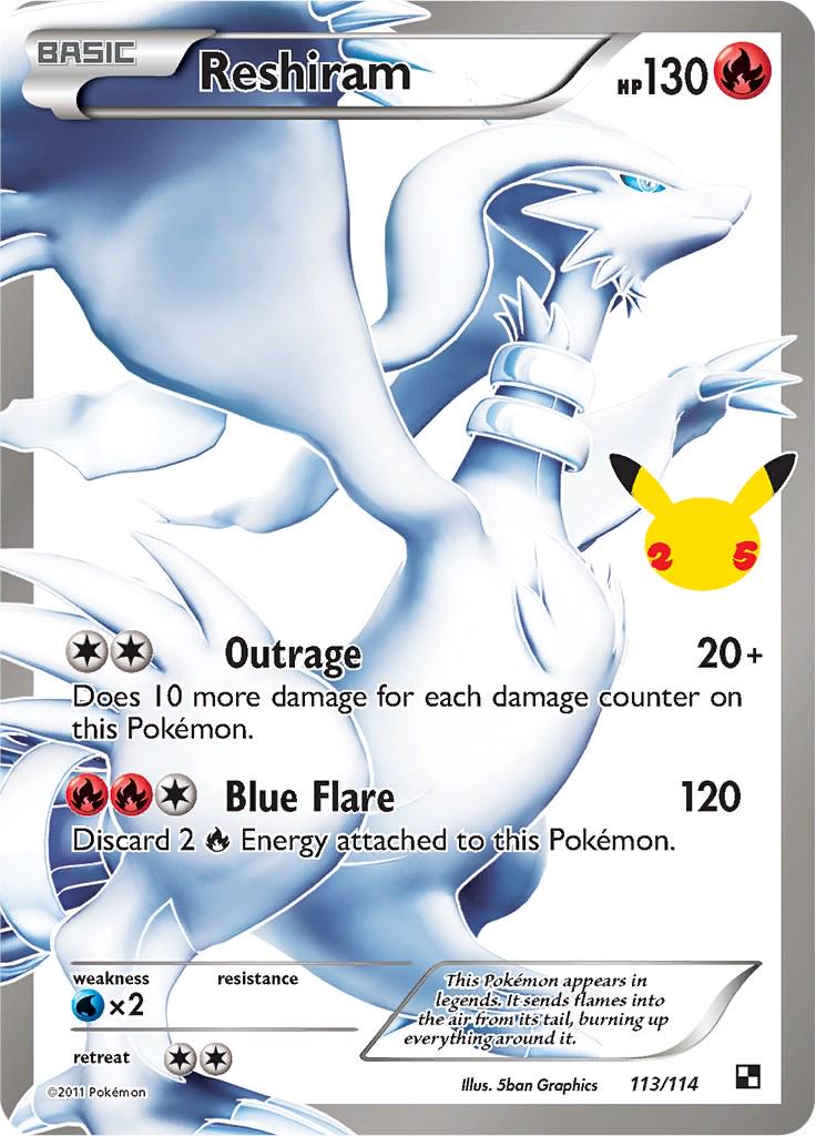 Reshiram #113 Pokemon Celebrations