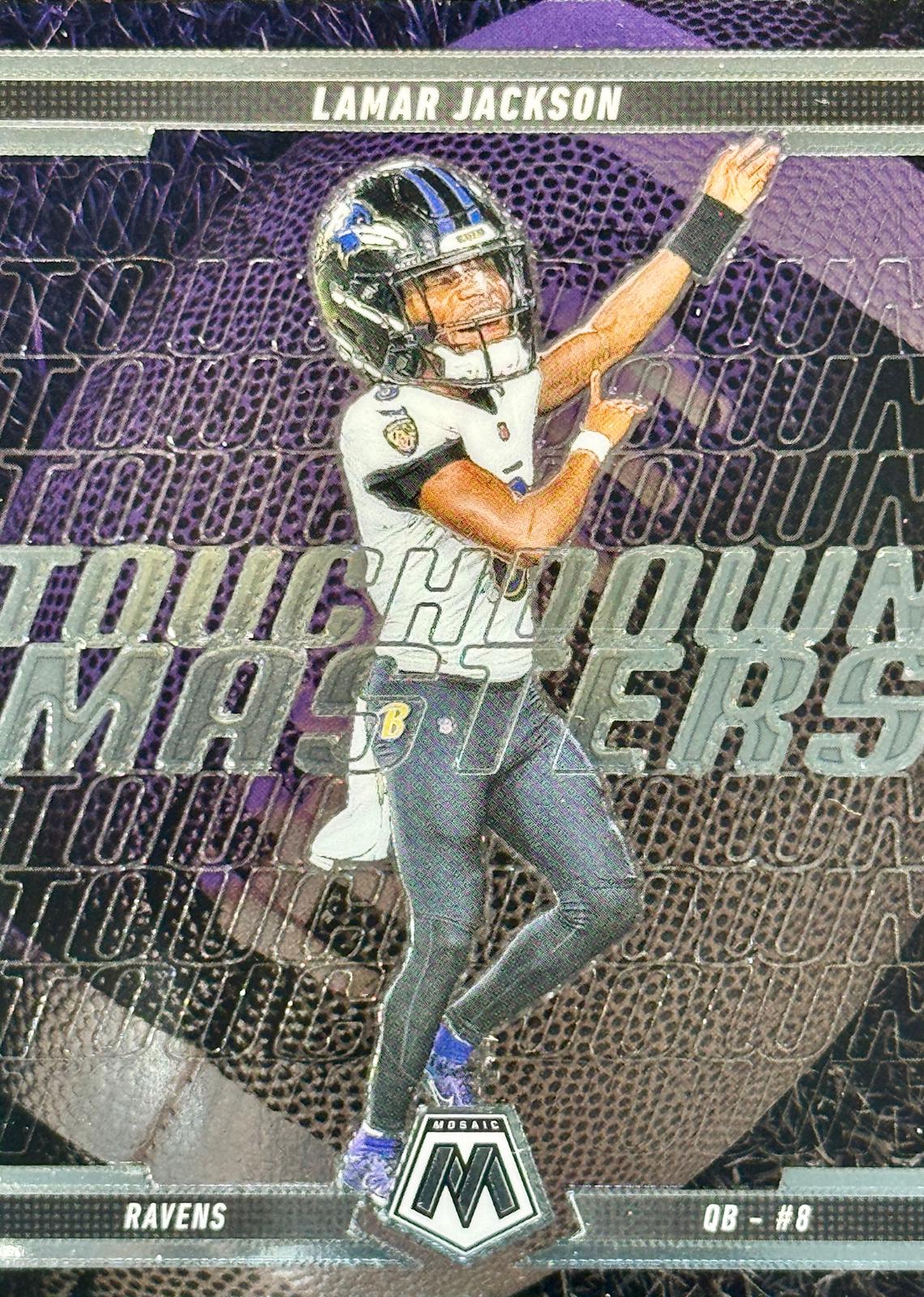 Lamar Jackson #5 2025 Panini Mosaic Touchdown Masters