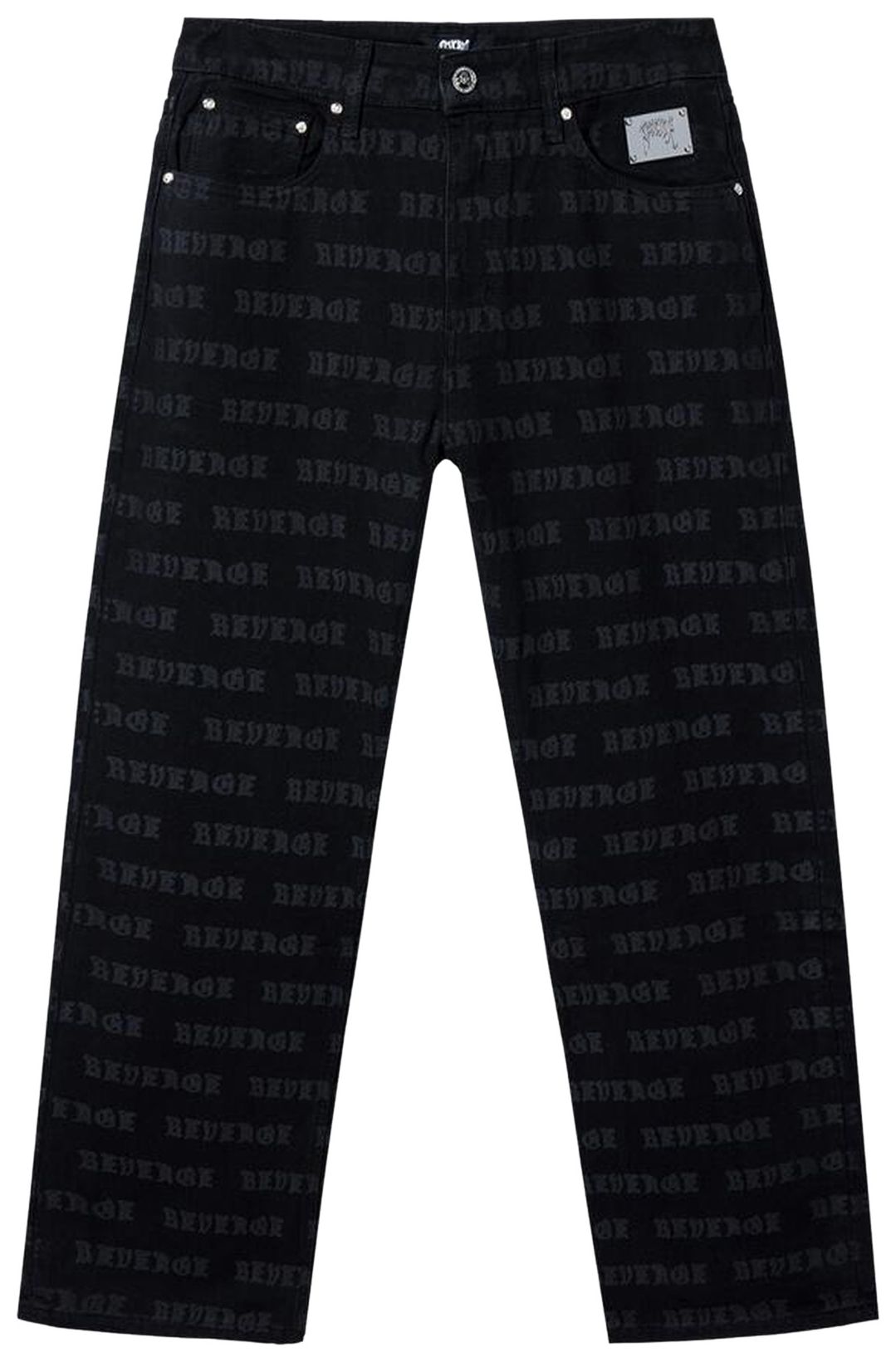 Revenge Denim All Over Pants Black