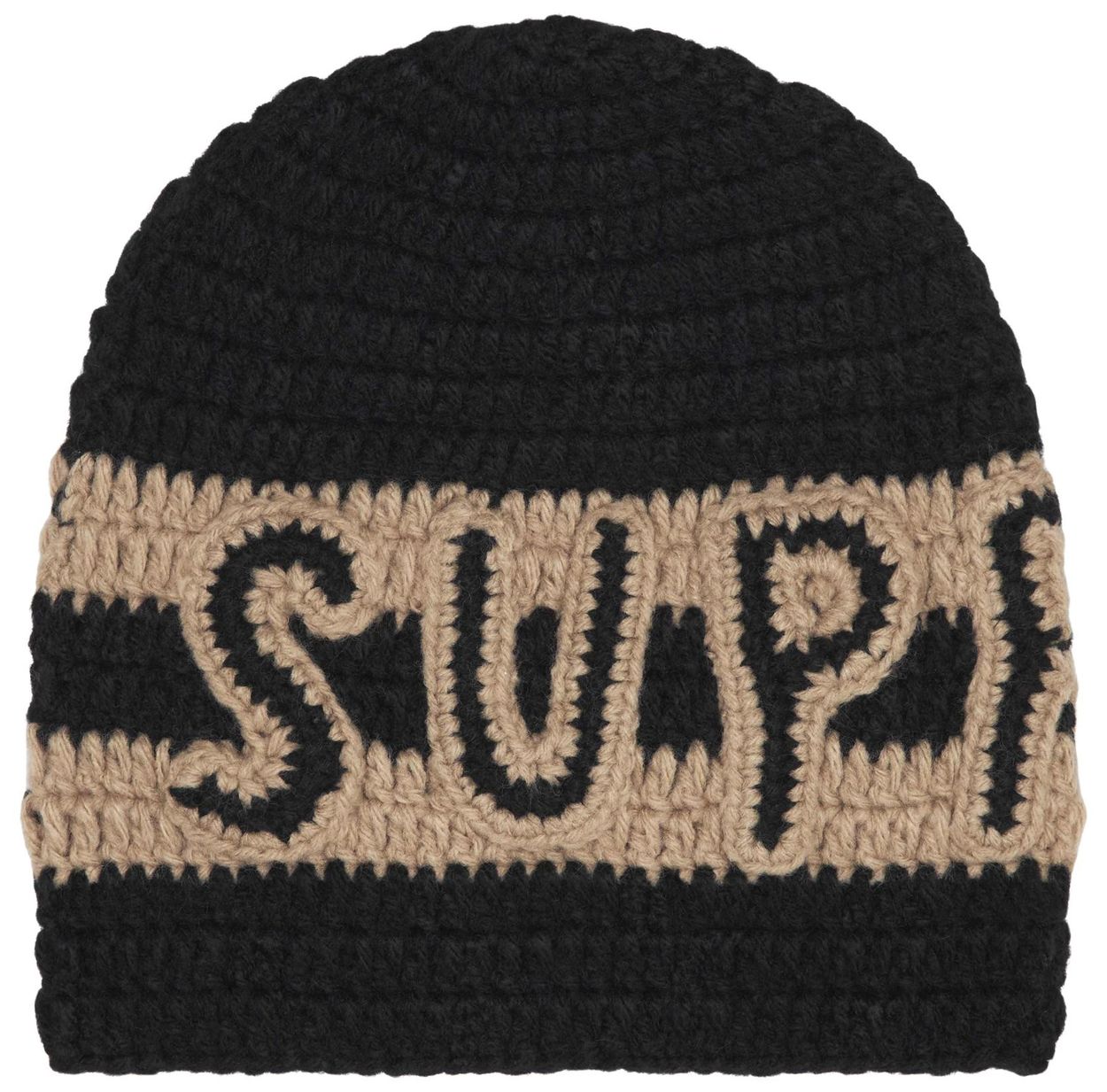 Supreme Crochet Logo Beanie Black