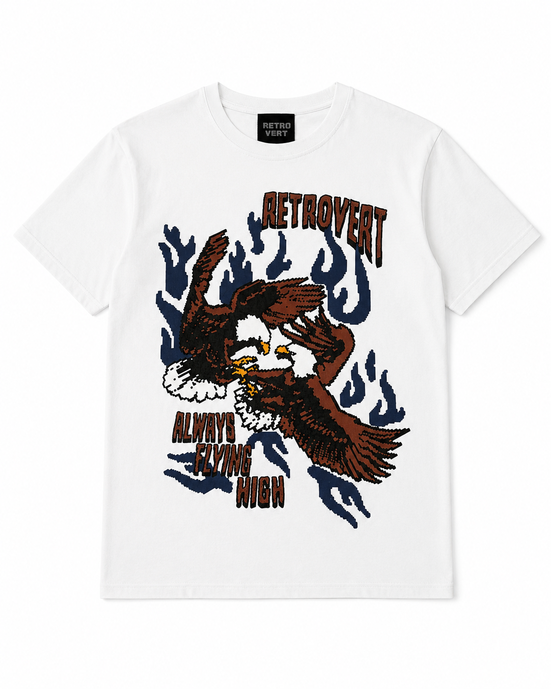 Retrovert Always High Pixel Tee White