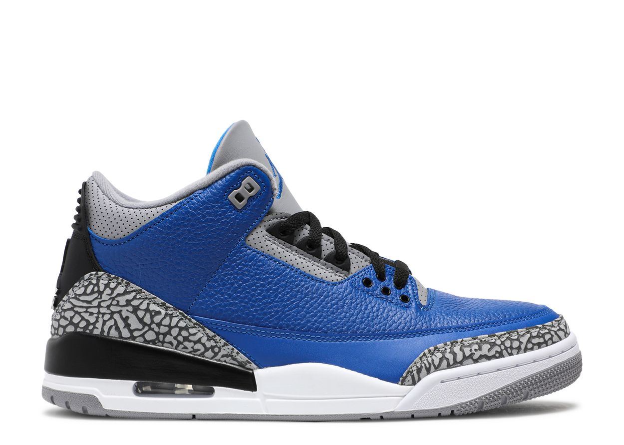 Air Jordan 3 Retro Varsity Royal Cement (Pre-Owned) (No-Box)