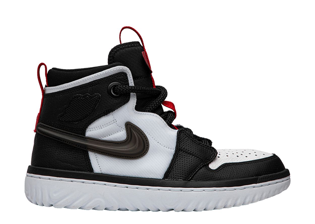 Air Jordan 1 High React Black White Gym Red (PRE-OWNED)
