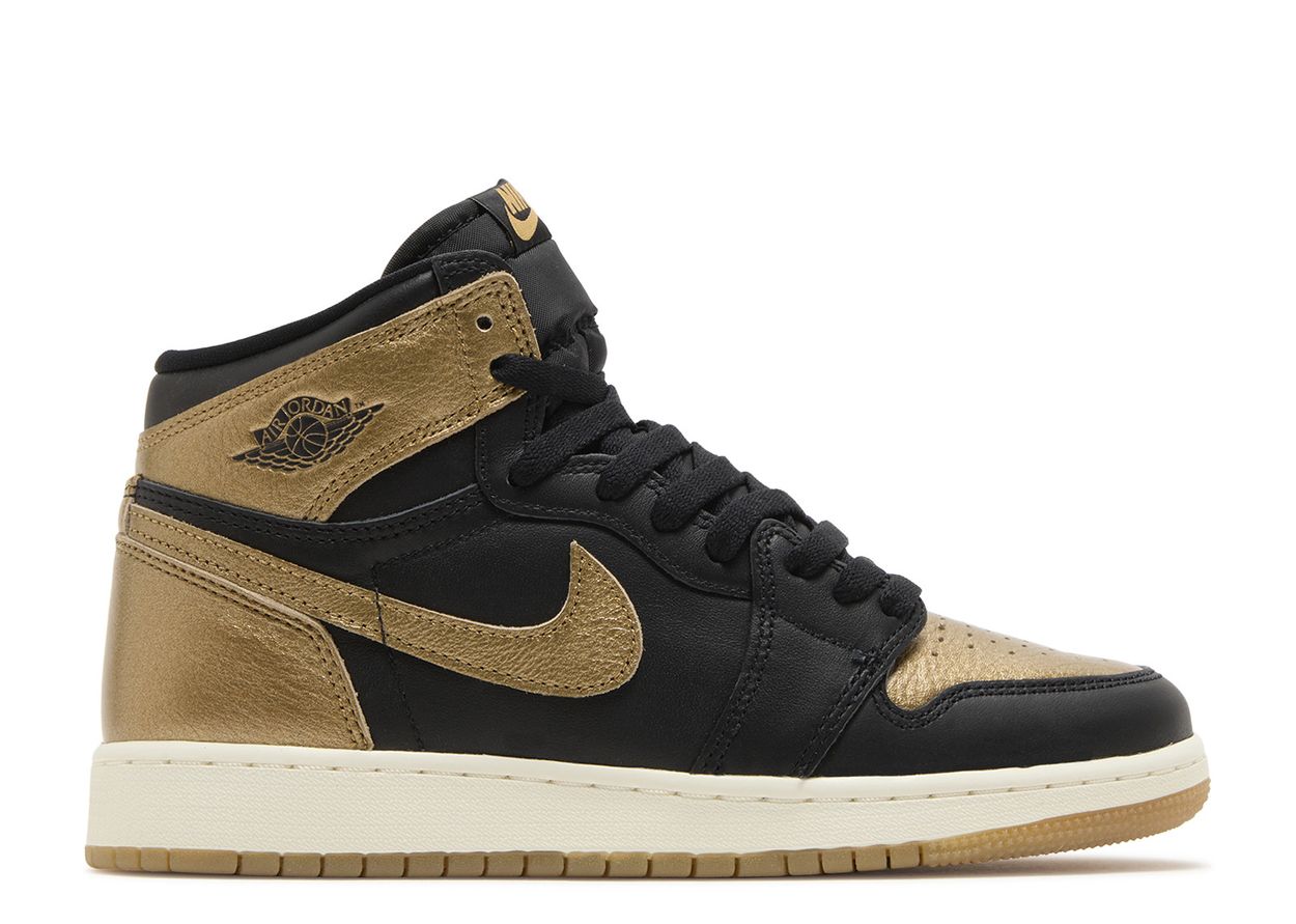 Air Jordan 1 Retro High OG Black Metallic Gold (GS)