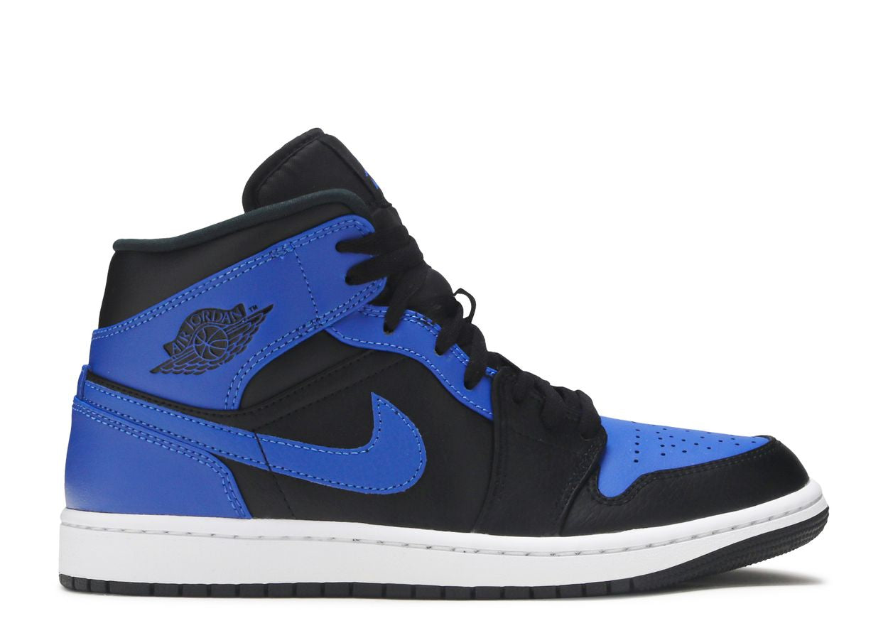 Air Jordan 1 Mid Hyper Royal Tumbled Leather (PRE-OWNED) (REP-BOX)
