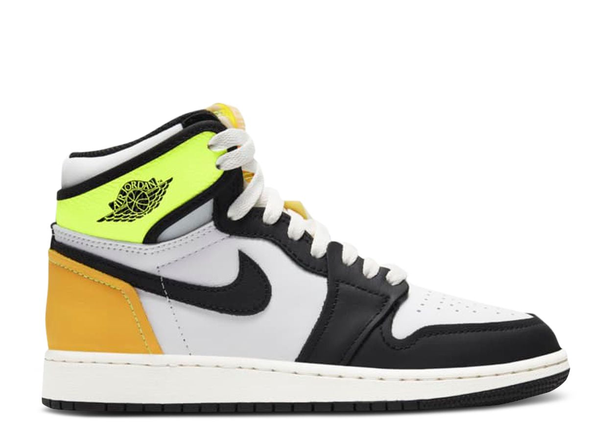 Air Jordan 1 Retro High White Black Volt University Gold (GS)