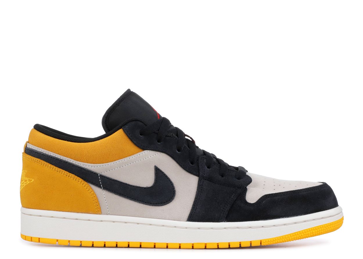 Air Jordan 1 Low Sail University Gold Black (PRE-OWNED) (REPBOX)