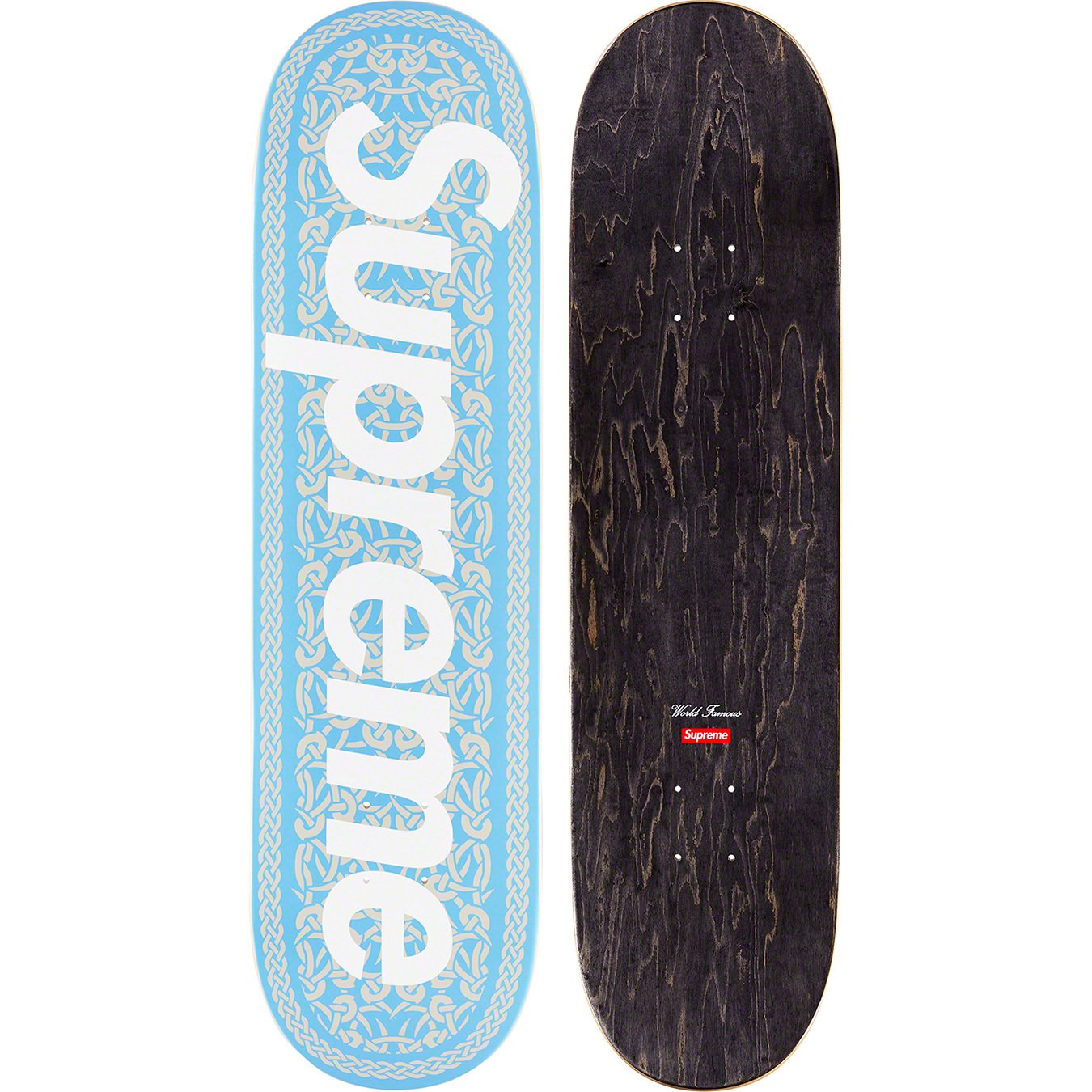 Supreme Celtic Knot Skateboard Deck Blue
