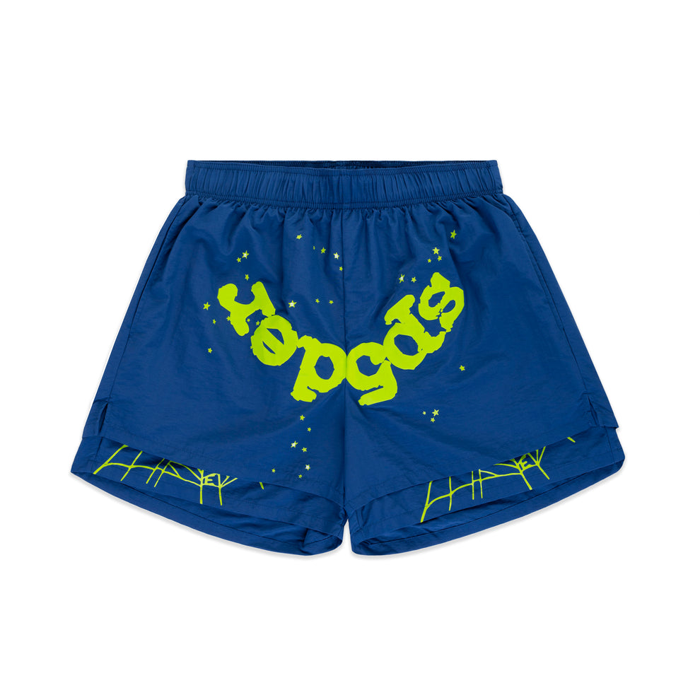 Sp5der OG Web Double Layer Short Blue/Green