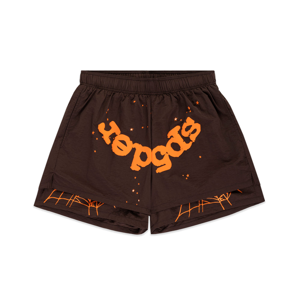 Sp5der OG Web Double Layer Short Brown/Orange