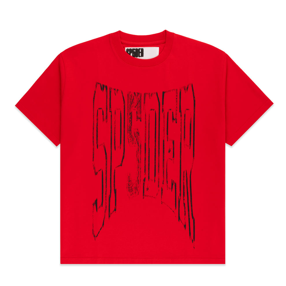 Sp5der Diffused Collegiate Tee Red