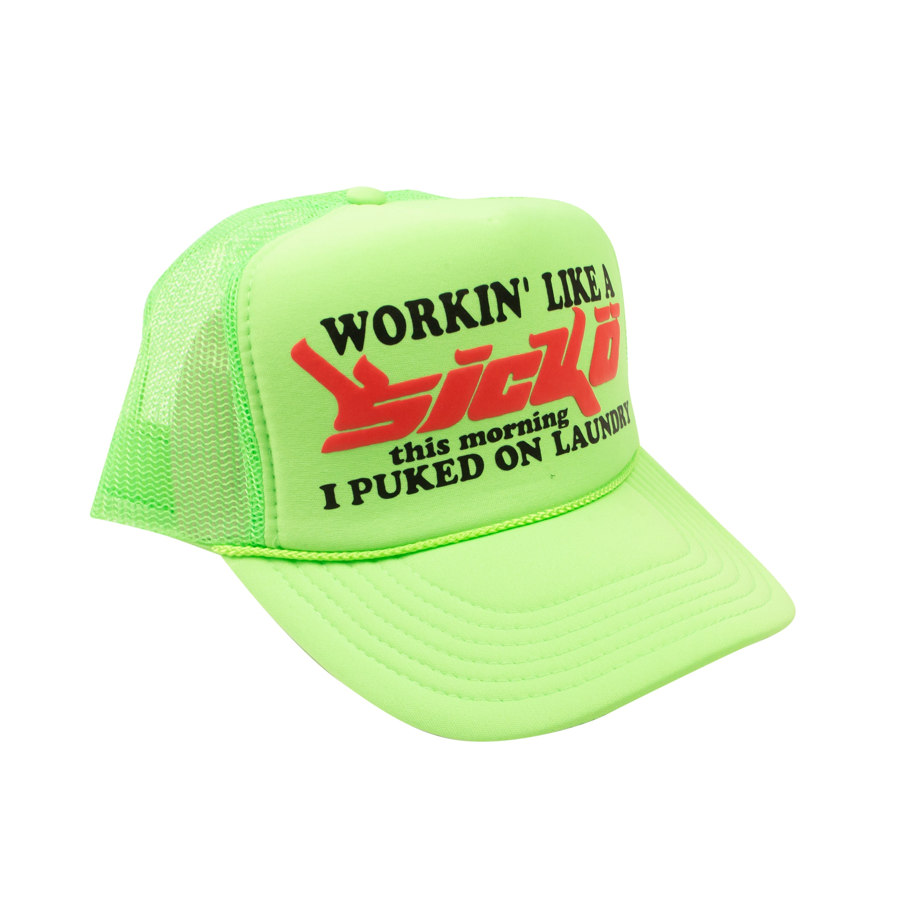 Sicko Laundry Trucker Hat Neon Green