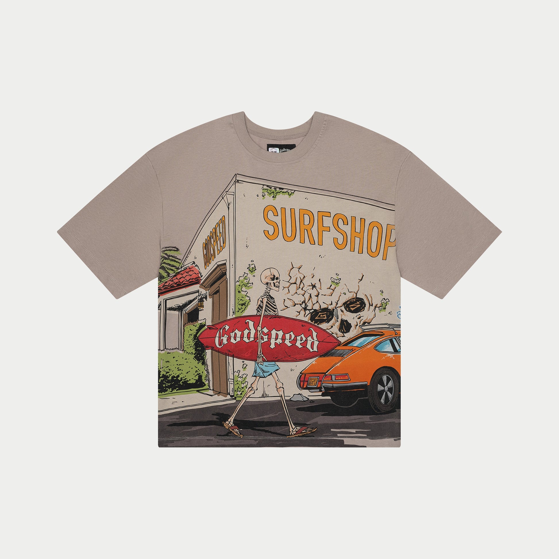 Godspeed Surf Shop T-Shirt (CONCRETE)