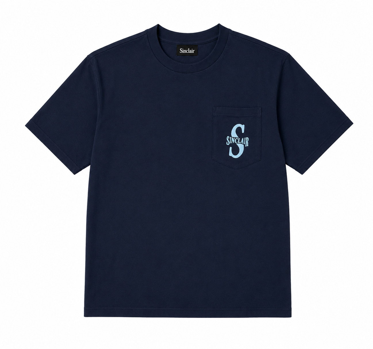 Sinclair S Arch Pocket Tee Navy