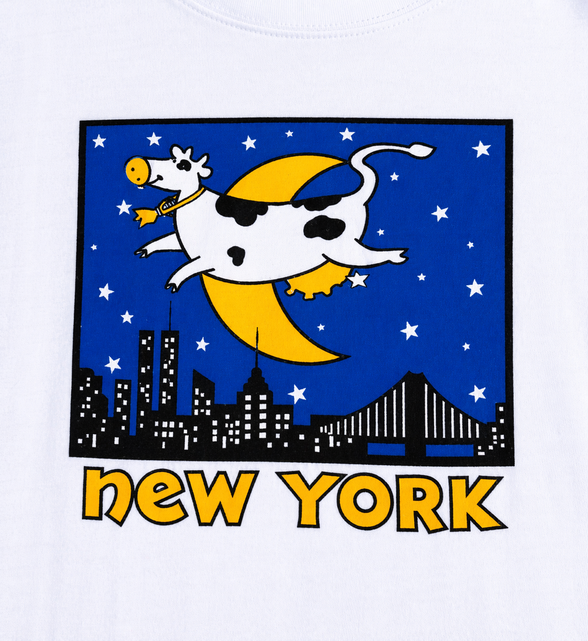 Y2K Vintage Cow Over The Moon Tee
