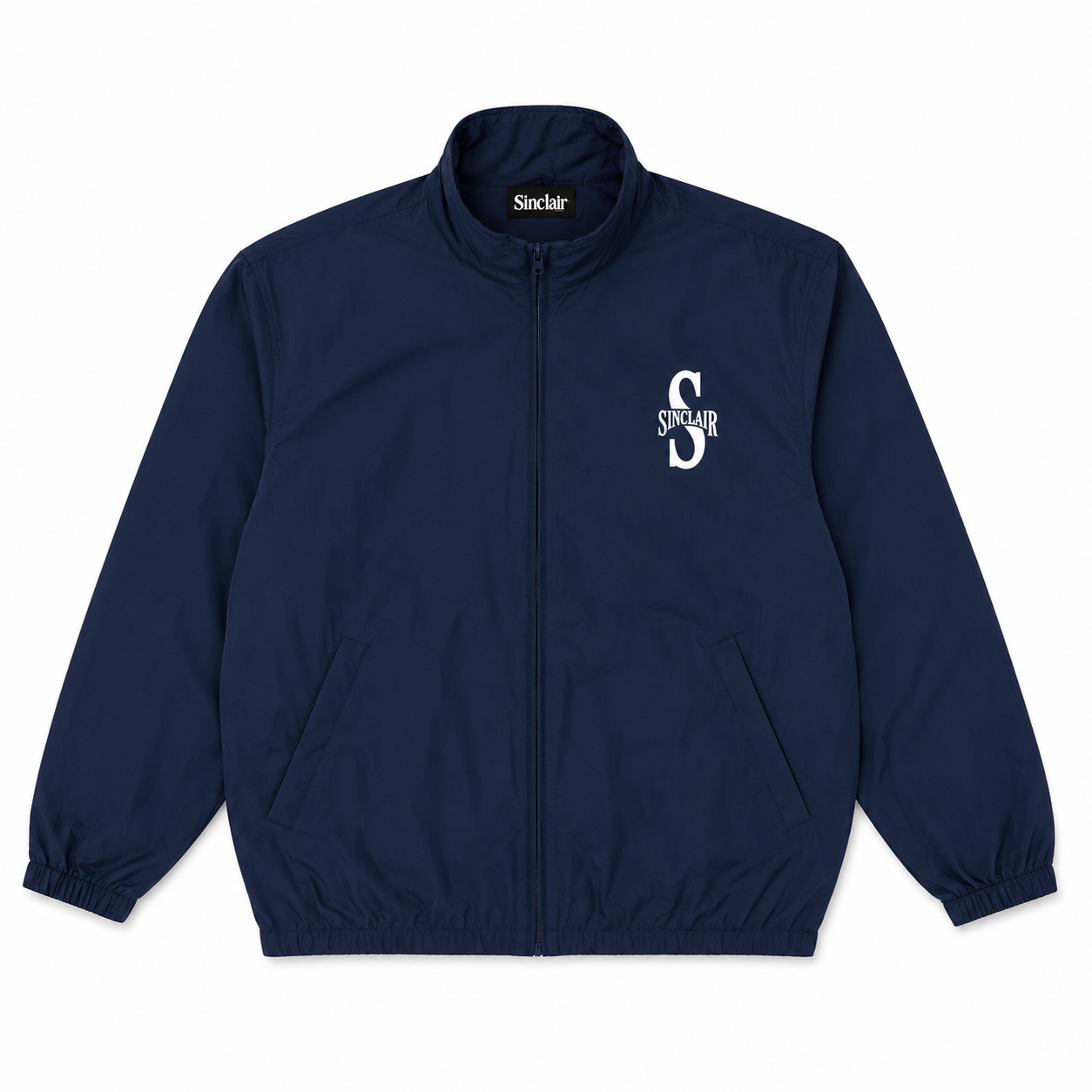 Sinclair S Arch Nylon Track Jacket Navy