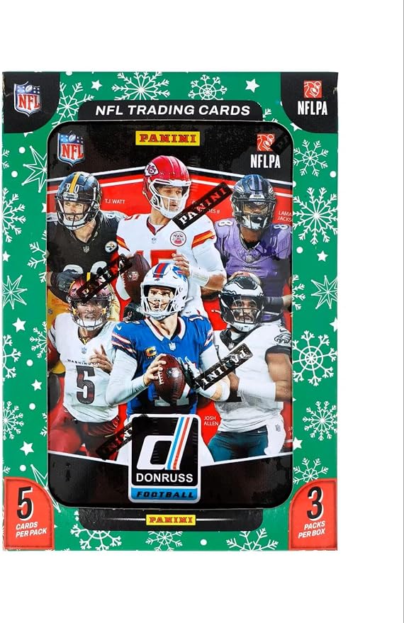 2025 Panini Donruss Football Trading Card Holiday Tin