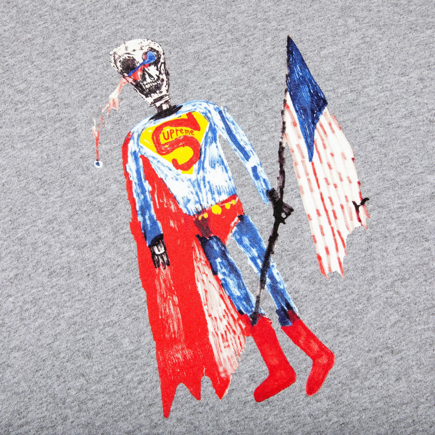 Supreme Skeleton Tee Heather Grey (SS21)