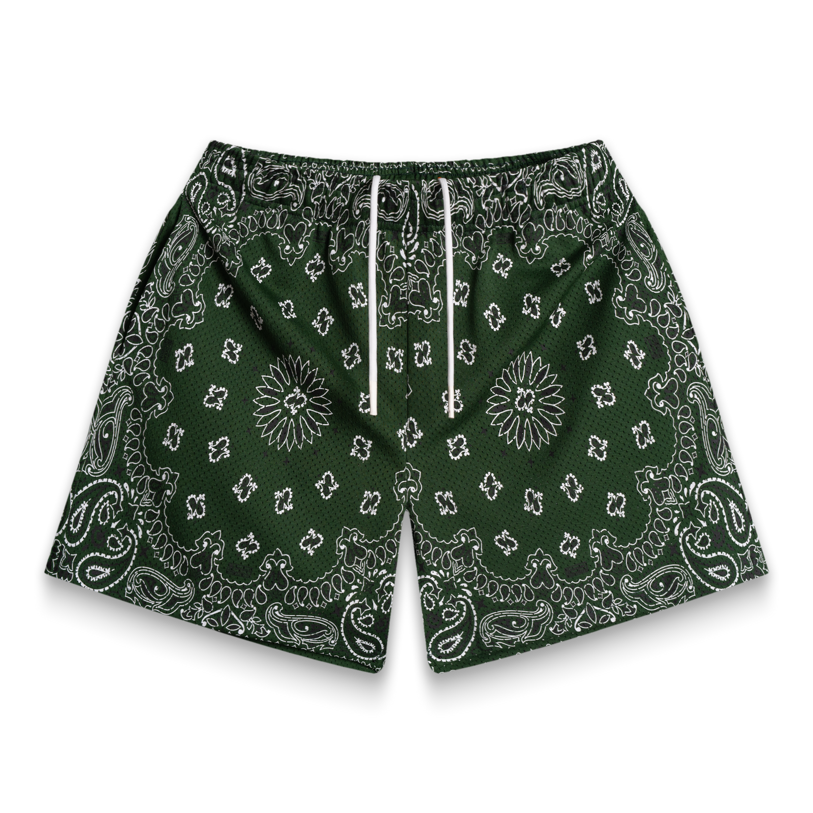 Bravest Studio Paisley Two-Tone Green Shorts