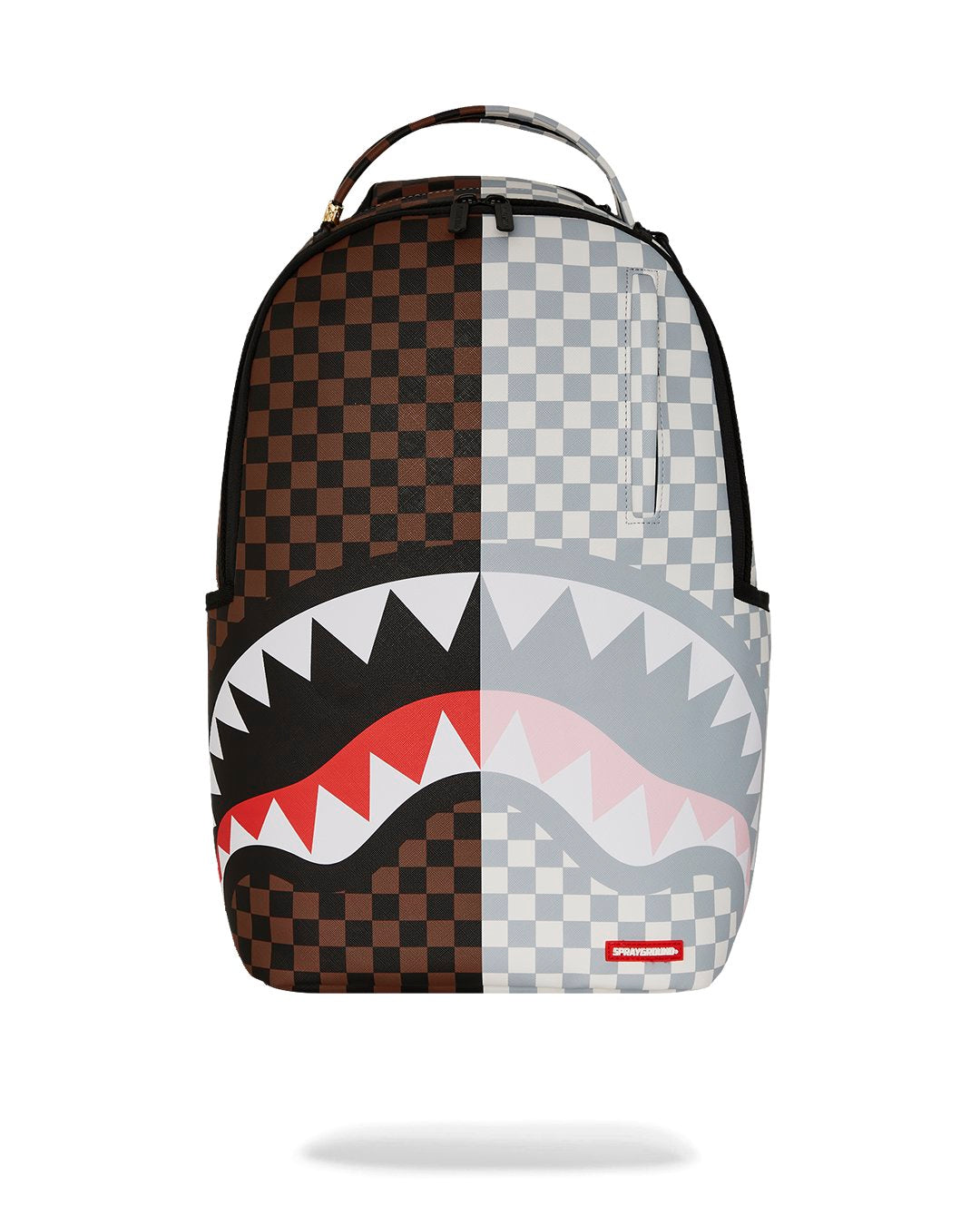 SPRAYGROUND SPLIT BROWN AND CREAM CHECK DLXV BACKPACK