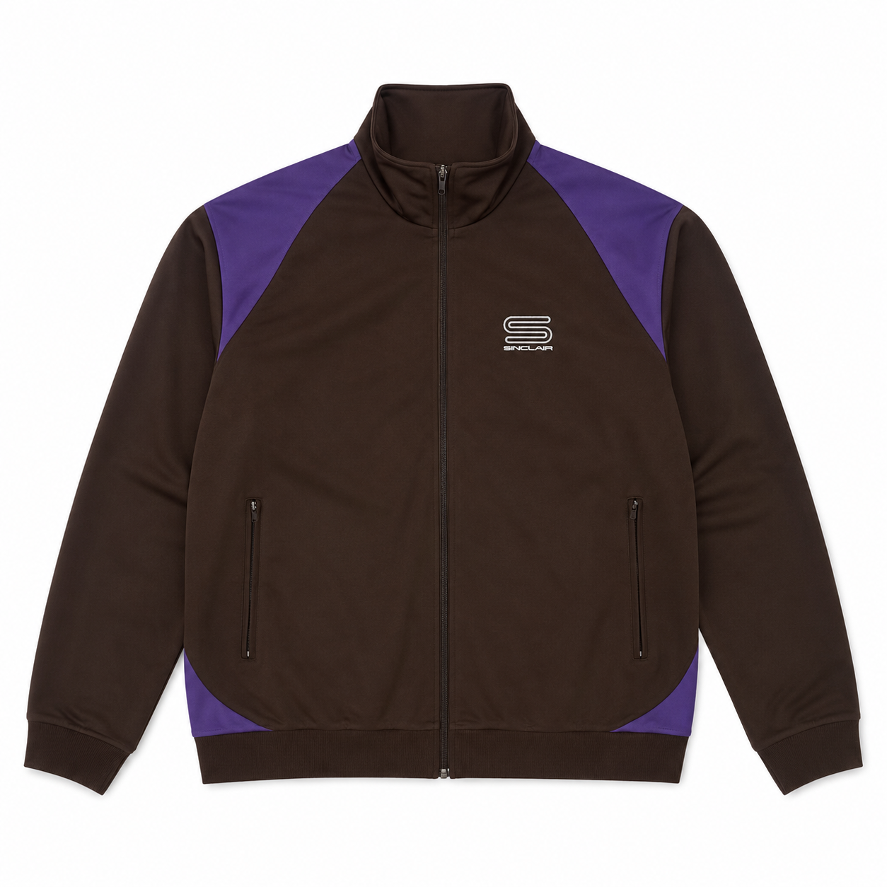 Sinclair Tech Logo Track Jacket Brown