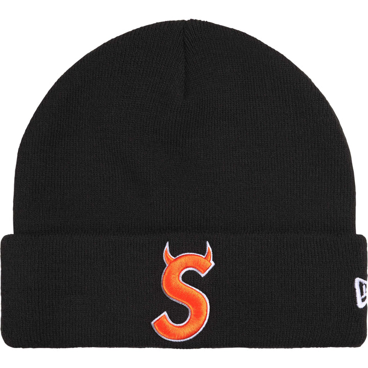 Supreme New Era Devil 'S' Logo Beanie Black
