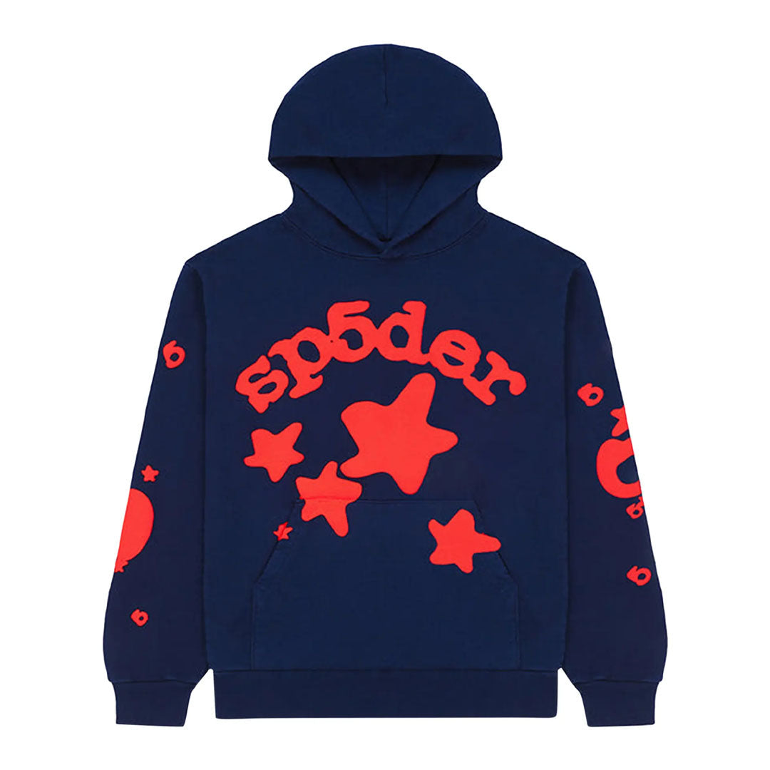 Sp5der Beluga Hoodie Navy/Red