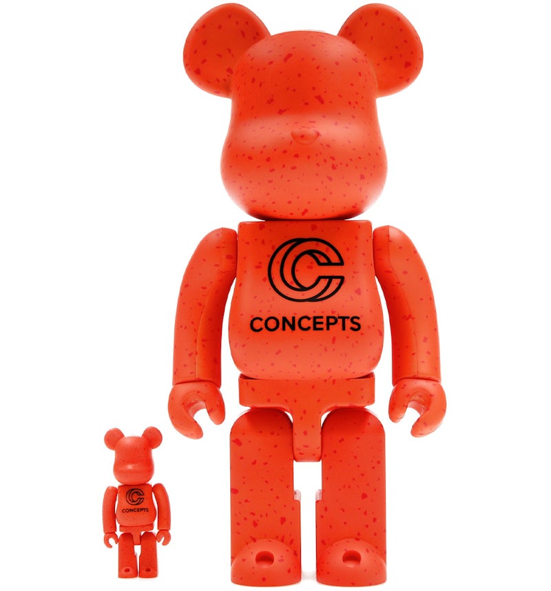 Bearbrick x Concepts Orange Lobster 100% & 400% Set