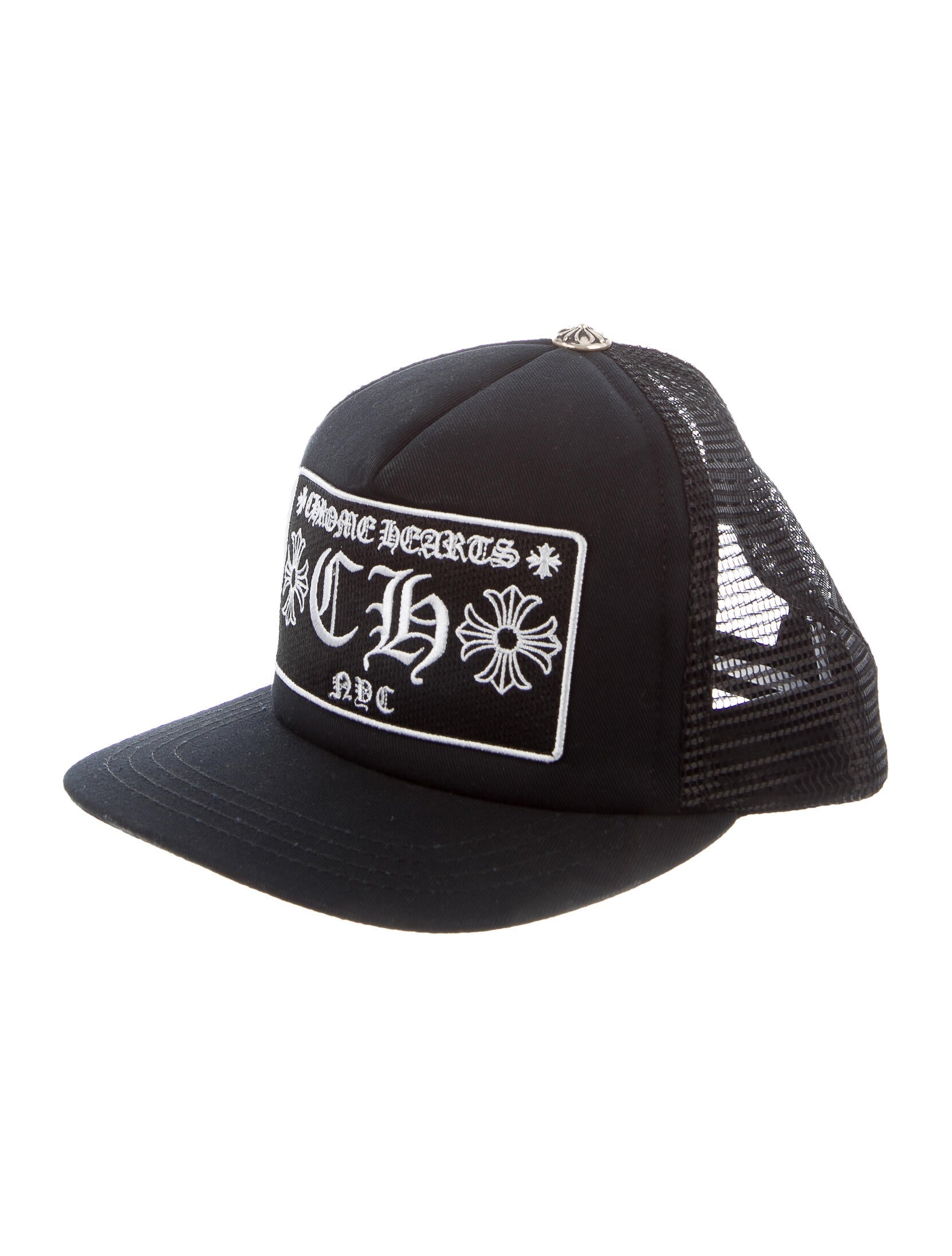 Chrome Hearts CH New York City Trucker Hat Black/Black