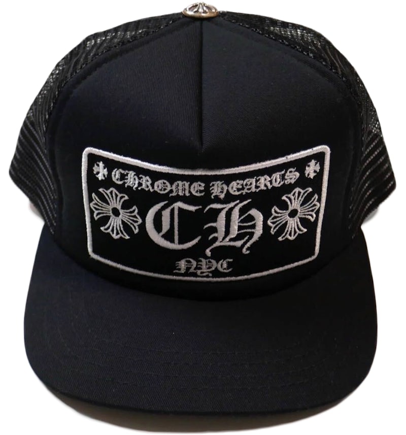 Chrome Hearts CH New York City Trucker Hat Black/Black