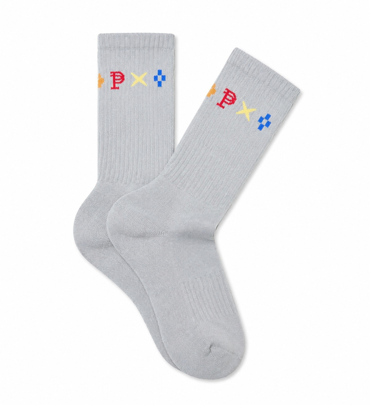 PURPLE BRAND Monogram Crew Socks Grey/Multi