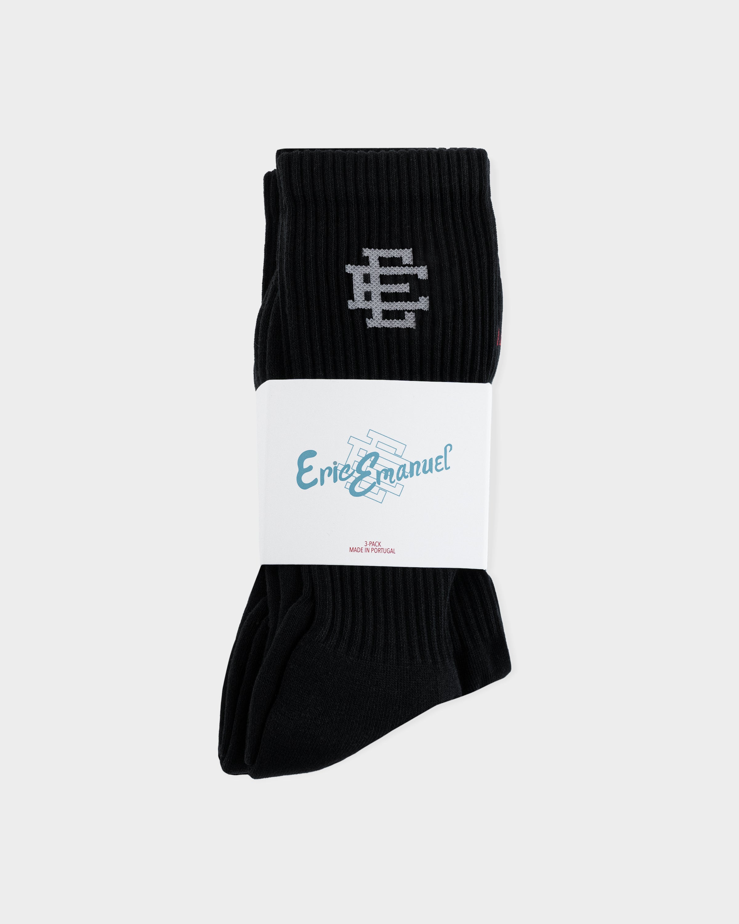 Eric Emanuel 3-Pack Black Socks