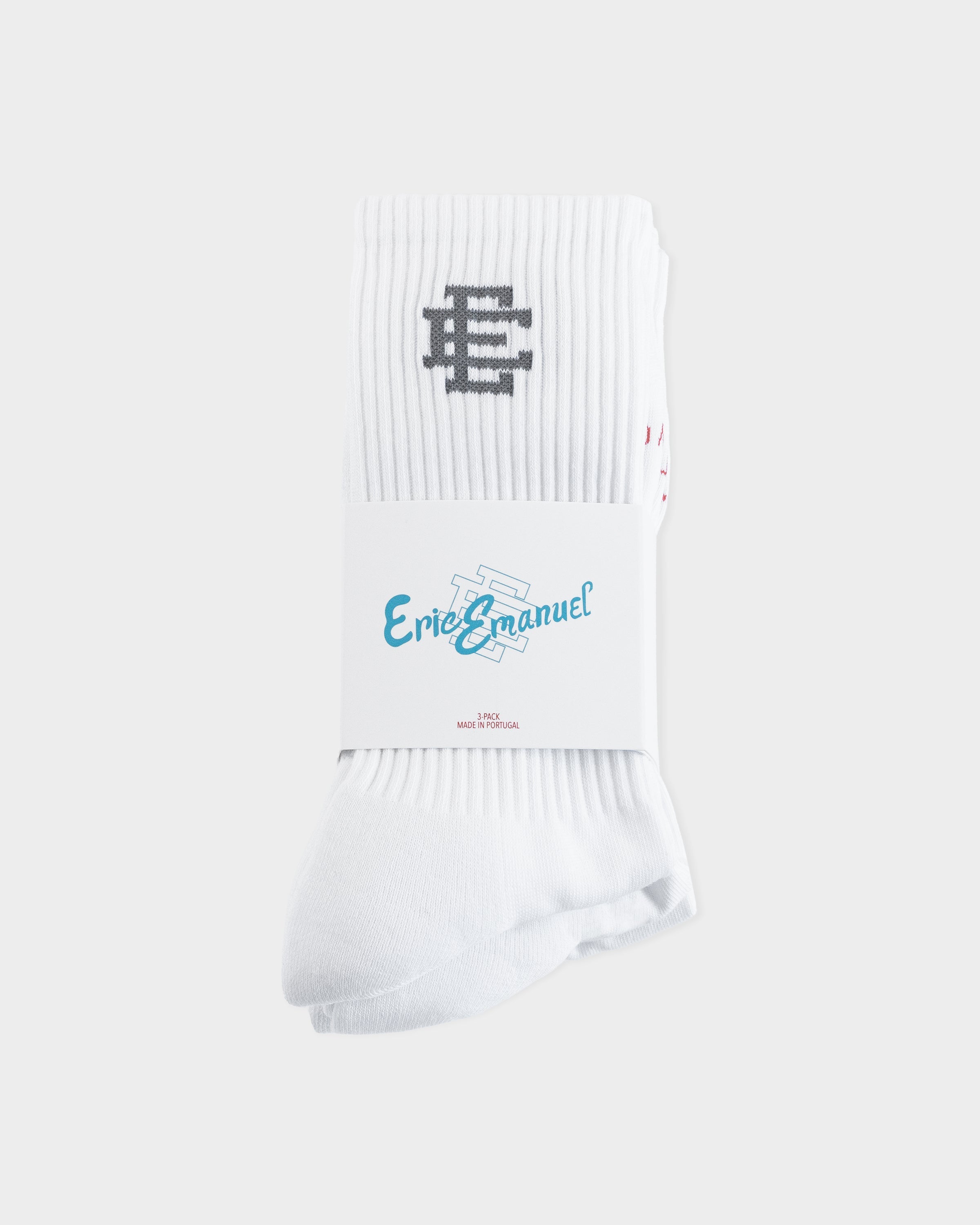 Eric Emanuel 3-Pack White Socks