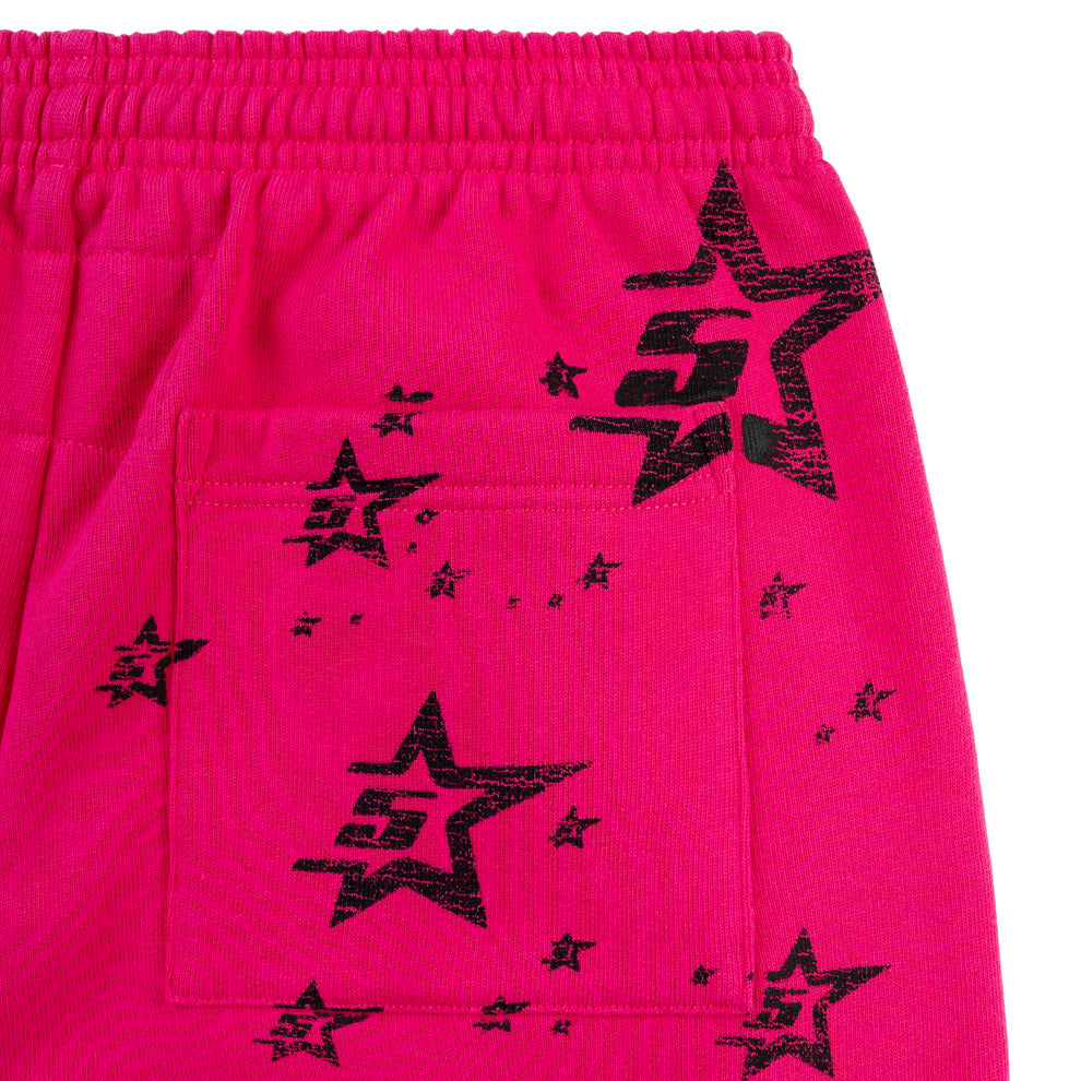 Sp5der Stencil Sweatpants Pink