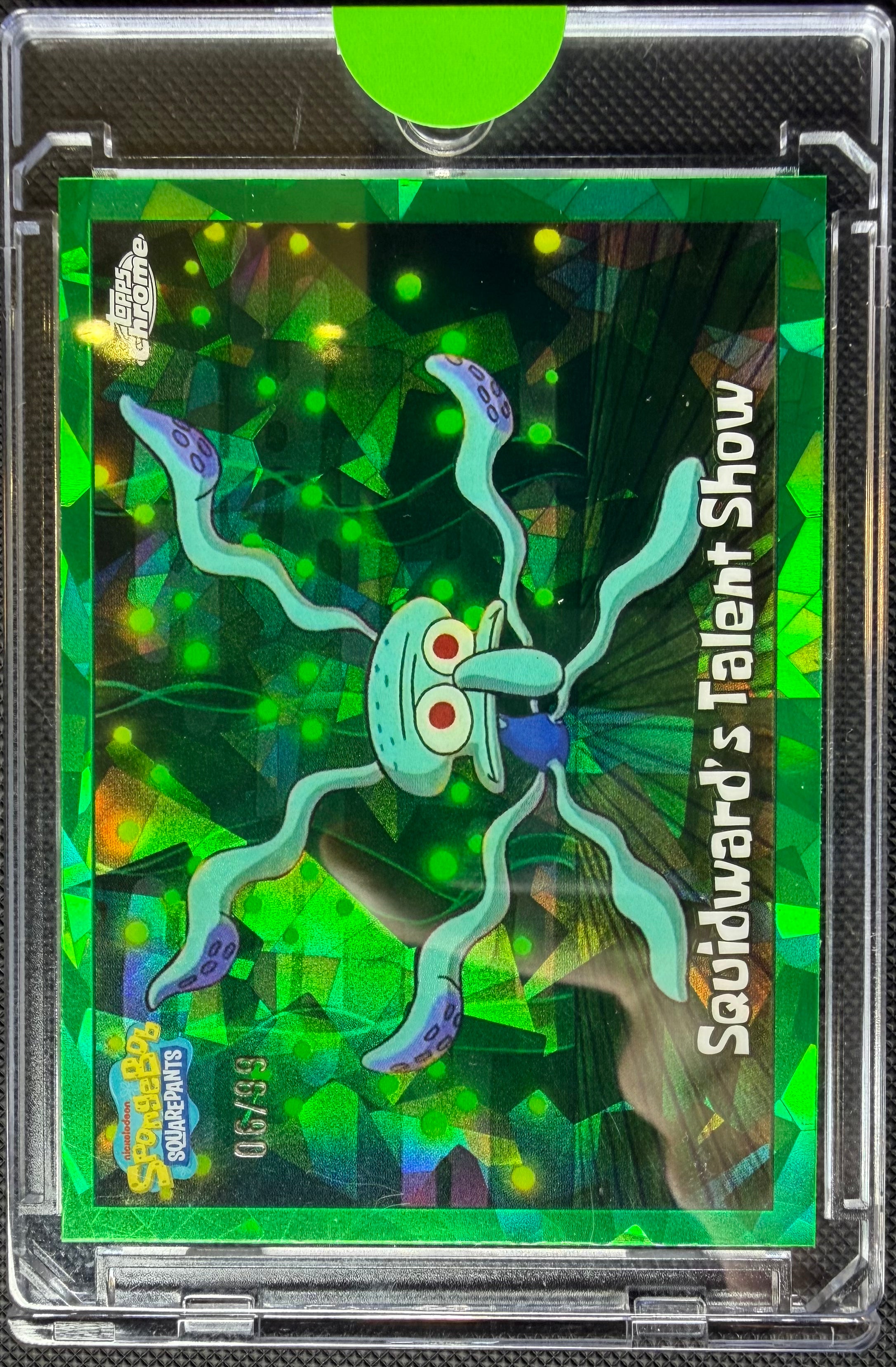 Squidwards Talent Show #184 2025 Topps Chrome Spongebob SquarePants Sapphire [#06/99]