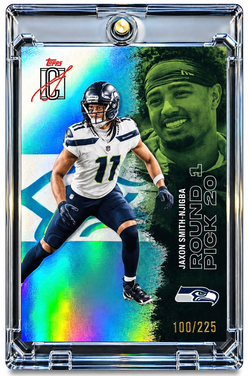 Jaxon Smith-Njigba [Teal Refractor Chrome] #46 2025 Topps Signature Class [#100/225]