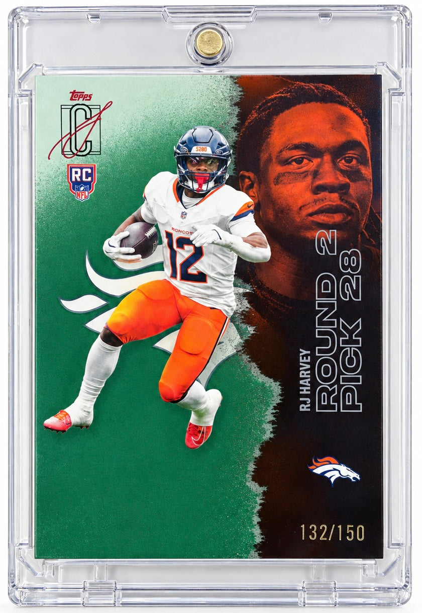 RJ Harvey [Green] #127 2025 Topps Signature Class #132/150]
