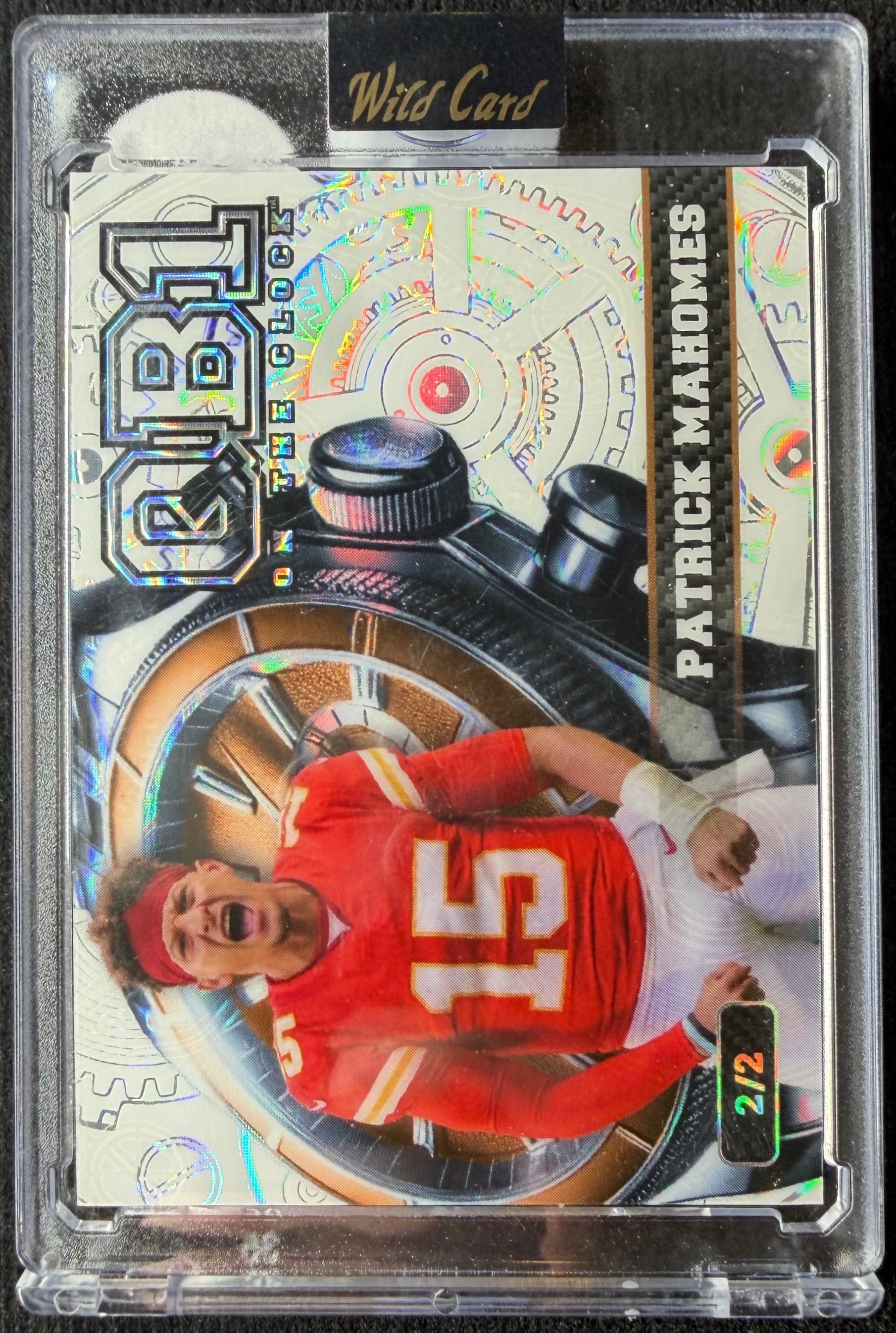 Patrick Mahomes #2/2 QB1 On The Clock [White] 2026 Wild Card