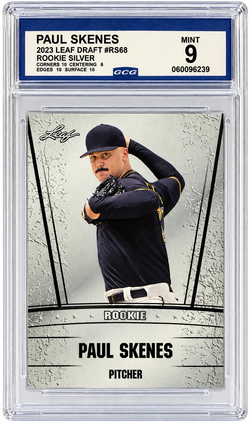 Paul Skenes #RS-68 [Rookie] 2023 Leaf Draft Silver [CCG 9] (Graded Card)