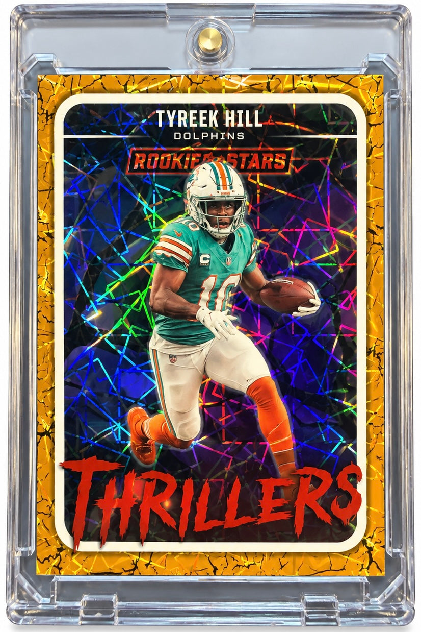 Tyreek Hill [Gold] #4 2025 Panini Rookies & Stars Thrillers [#2/10]