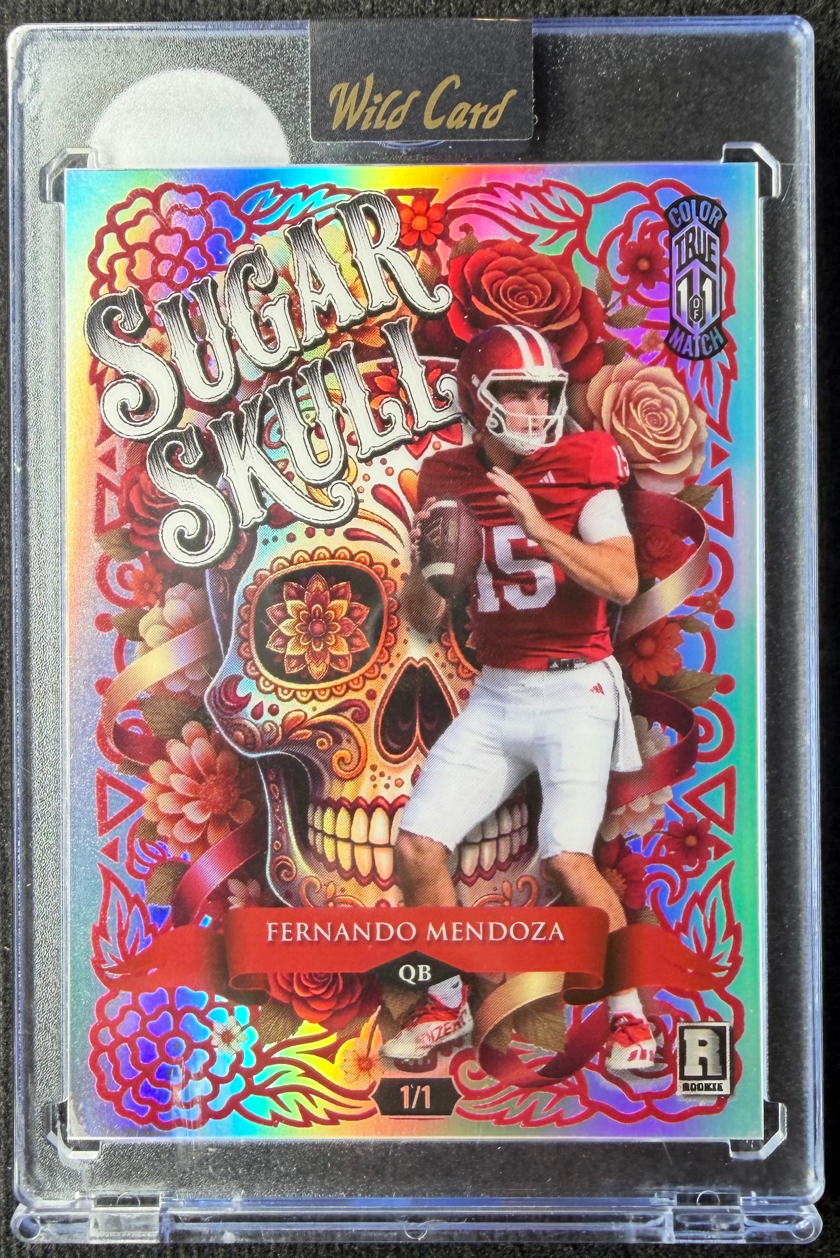 Fernando Mendoza #1/1 Sugar Skull Color Match 2026 Wild Card