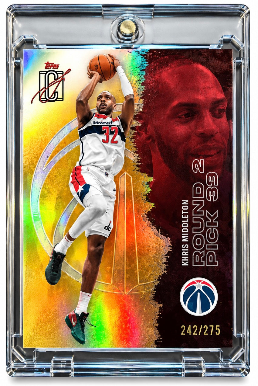 Khris Middleton [Yellow Chrome] #12 2025 Topps Signature Class [#242/275]