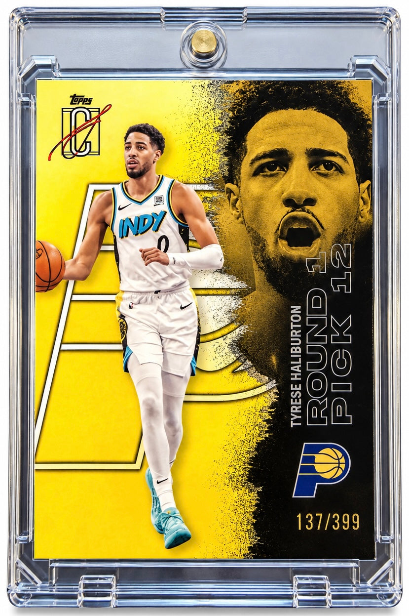 Tyrese Haliburton [Yellow] #71 2025 Topps Signature Class [#137/399]