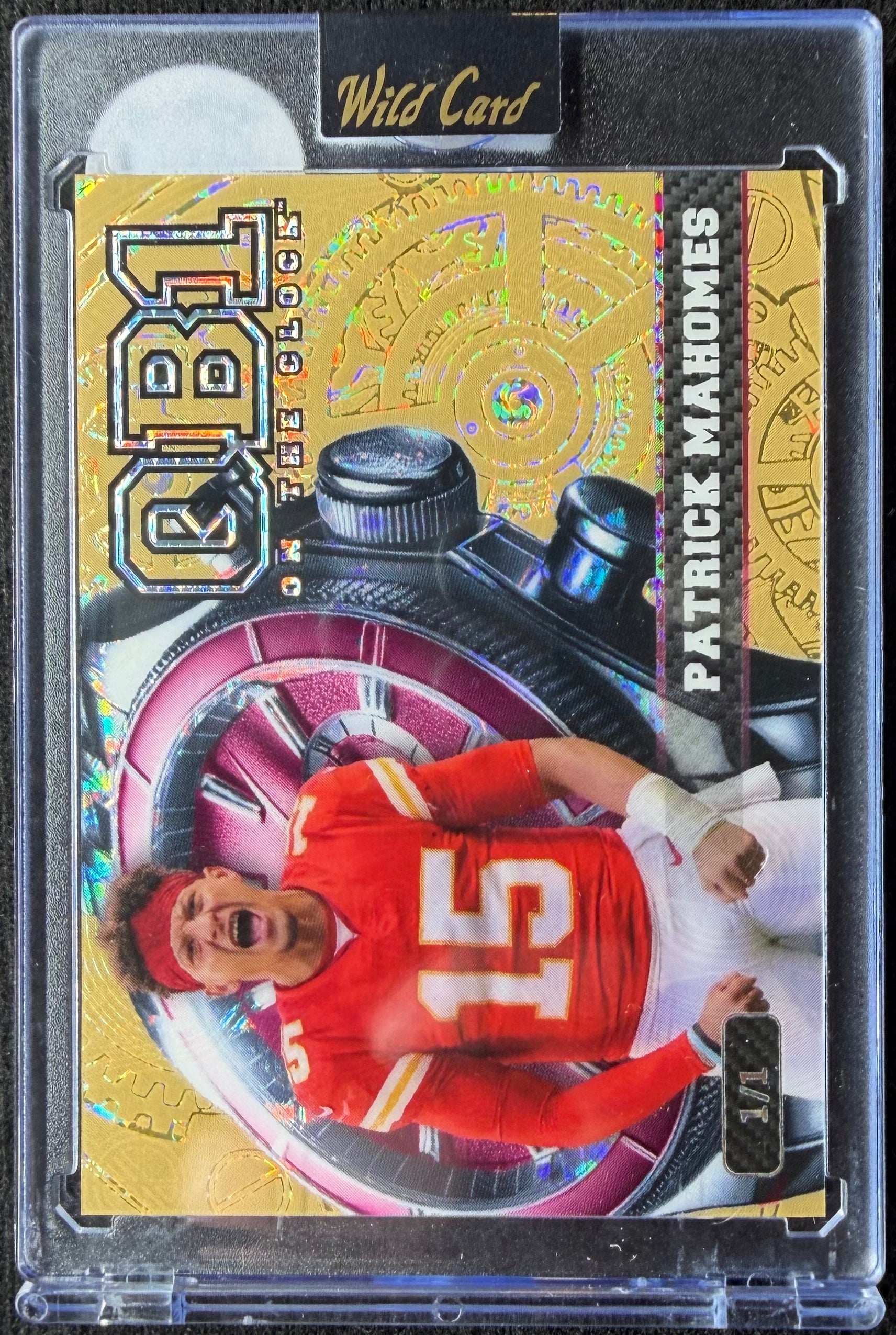 Patrick Mahomes #1/1 QB1 On The Clock [Gold] 2026 Wild Card