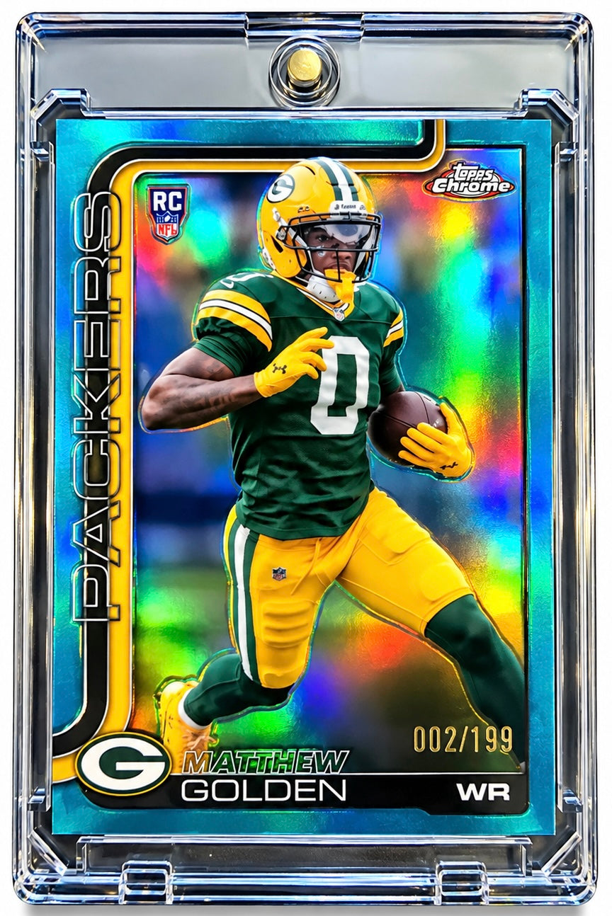 Matthew Golden [Aqua Refractor] #333 2025 Topps Chrome [#002/199