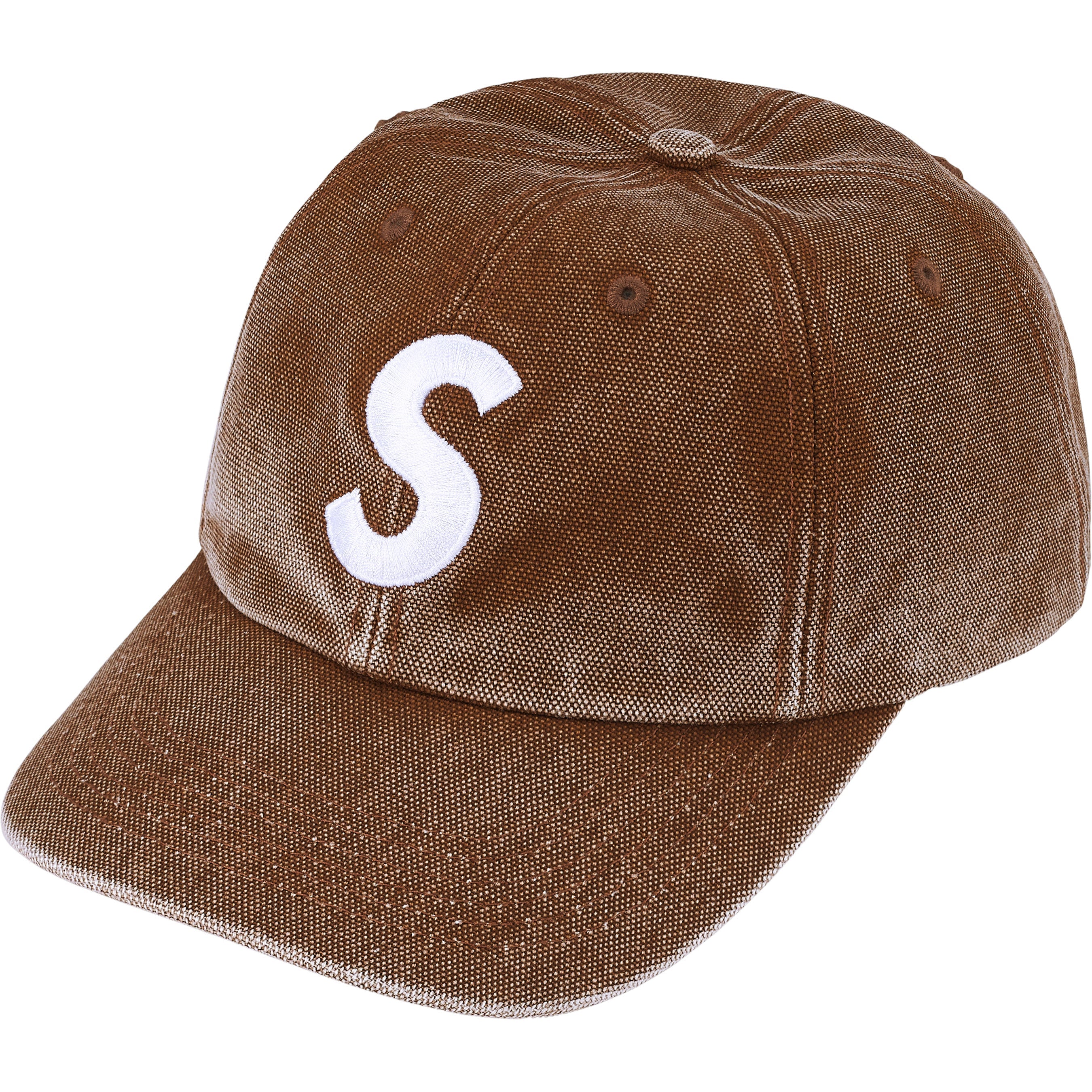Supreme Pigment Coated "S" Logo 6-Panel Hat Brown (SS26)