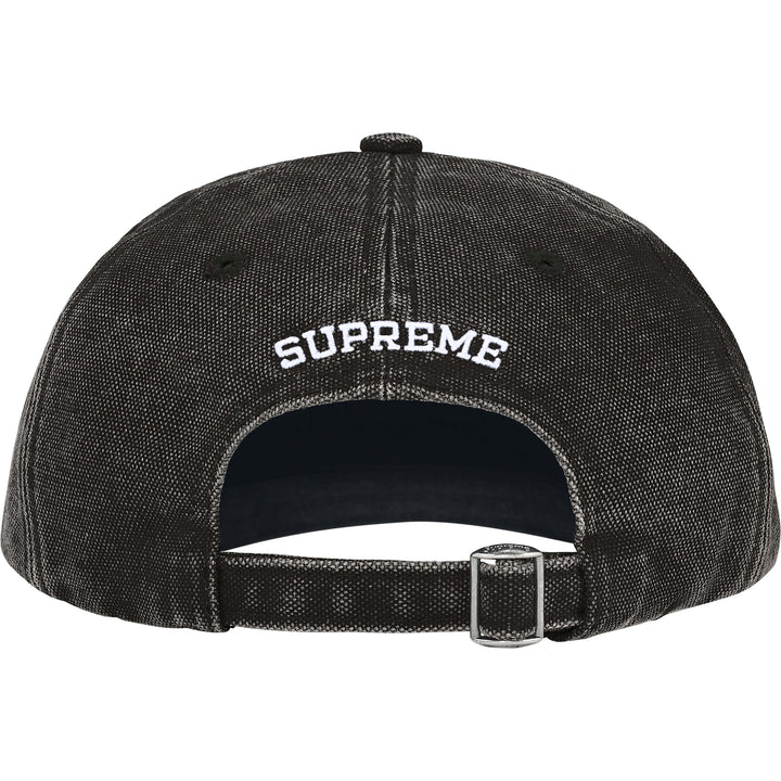 Supreme Pigment Coated Canvas S Logo 6-Panel Hat Black