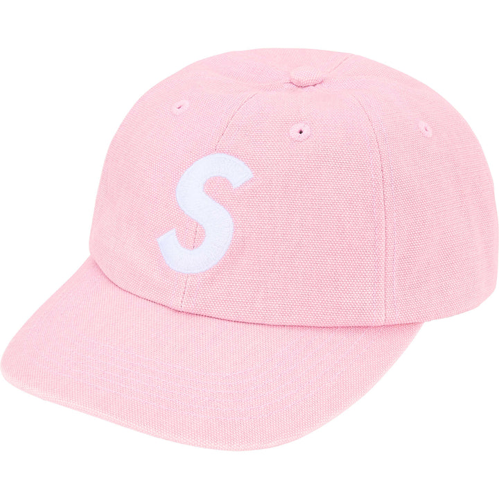 Supreme Pigment Coated Canvas S Logo 6-Panel Hat Light Pink