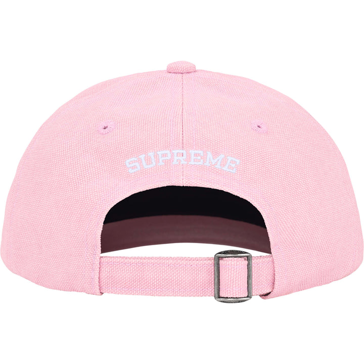 Supreme Pigment Coated Canvas S Logo 6-Panel Hat Light Pink