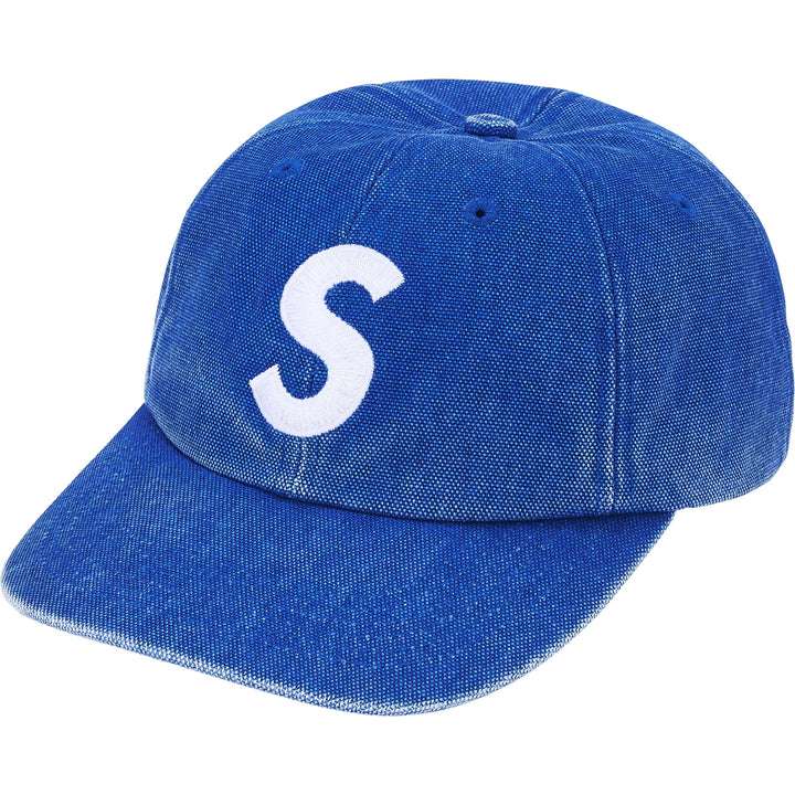 Supreme Pigment Coated Canvas S Logo 6-Panel Hat Royal Blue